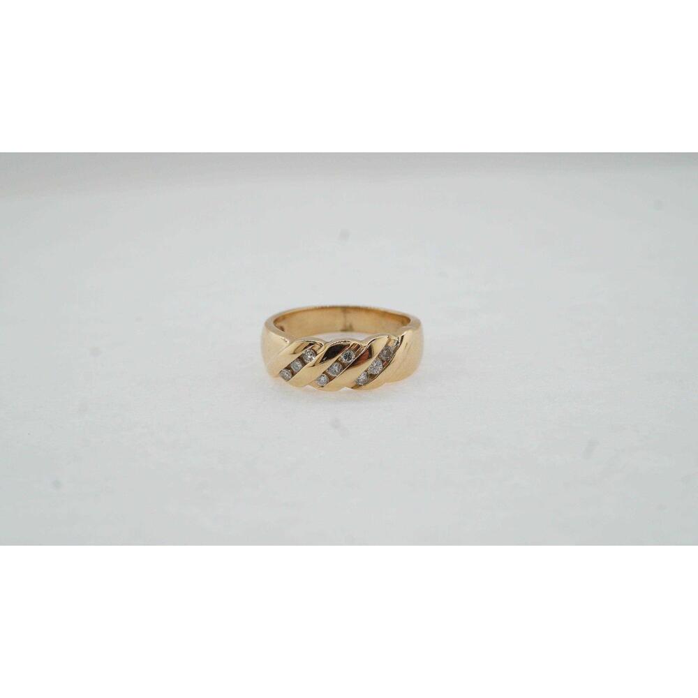 18k Estate Yellow Gold SI2 G Diamond Ring Size 9.25 Vintage Fine Jewelry